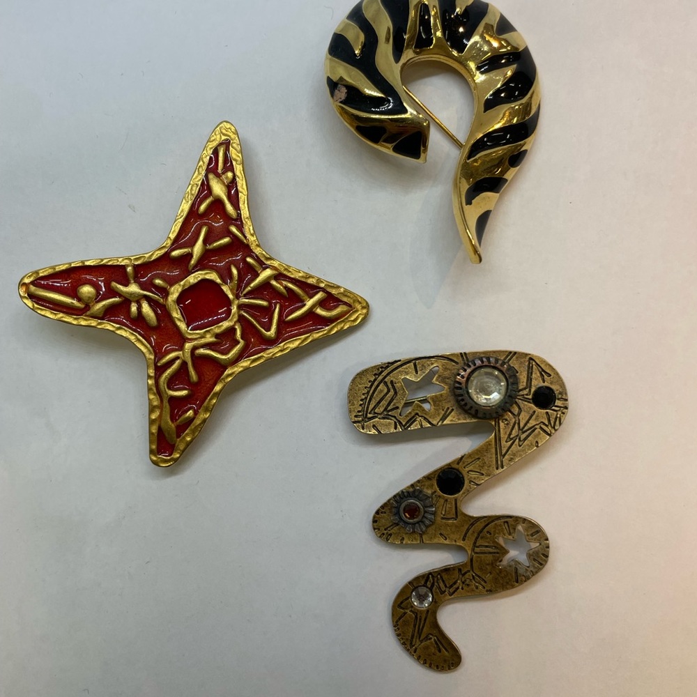Set of 3 Vintage Brooches